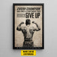 Motivational Personalized Wrestling Man Canvas Painting, Every Champion Refused To Give Up Wall Art Decor, Poster Gift For Wrestler