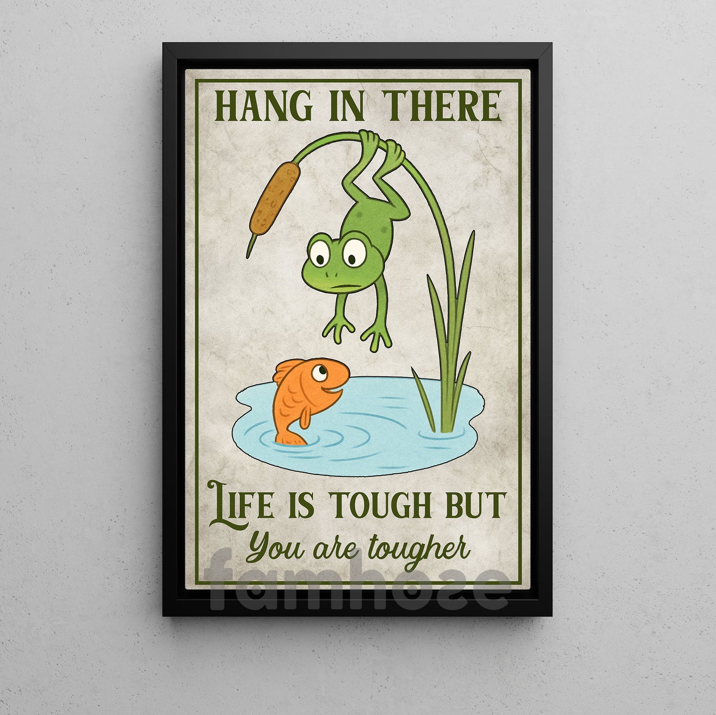 Funny Canvas Painting, Hang In There Wall Art Decor, Poster Gift To Decor House Or Office