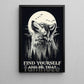 Find Yourself And Be That, Motivational Wall Art Decor, Inspirational Canvas Painting for Office, Living Room, or Workspace, Gift For Wolf Lovers