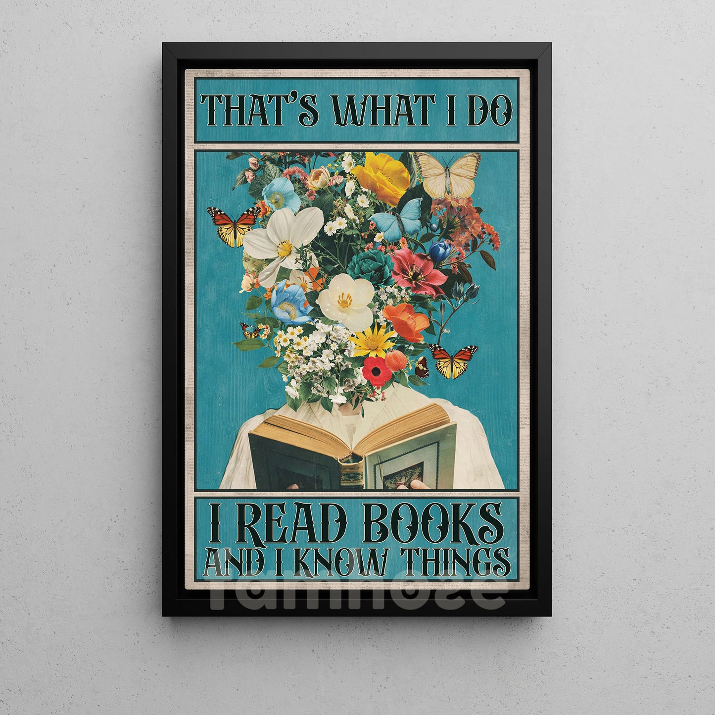 Reading Book Canvas Painting, That's What I Do Wall Art Decor, Poster Gift For Reading Lovers
