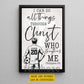 Personalized Soccer Man Jesus Canvas Painting, I Can Do All Things, Sports Quotes Wall Art Decor, Poster Gift For Christian, Soccer Lovers