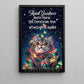 Funny Christmas Cat Canvas Painting, Thank Godness You're Home Wall Art Decor Xmas Poster Gift For Cat Lovers