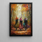 Autumn's Magical Muses, Witches Canvas Painting, Spooky Season Wall Art Decor, Halloween Poster Gift For Witch Lovers