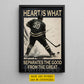 Personalized Hockey Man Canvas Painting, Heart Is What Separates Sport Wall Art Decor, Poster Gift For Hockey Lover