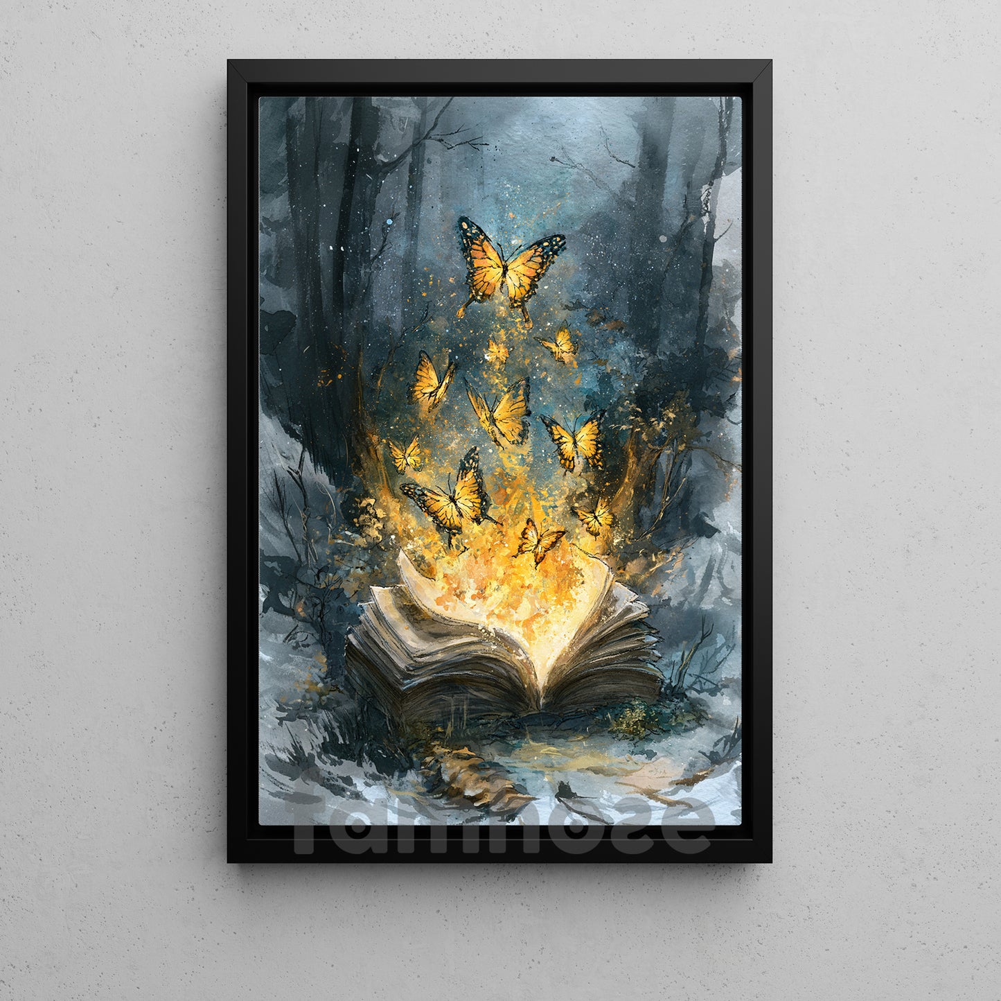 Reading Book Canvas Painting, Every Page Sets Magic Free Wall Art Decor, Poster Gift For Book Lover