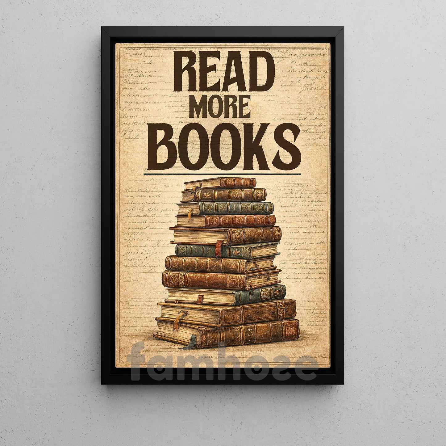 Reading Book Canvas Painting, Read More Books Wall Art Decor, Poster Gift For Reading Lovers