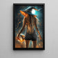 Volleyball Witch Canvas Painting, Spooky Season Wall Art Decor, Halloween Poster Gift For Volleyball Lovers