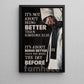Jiu Jitsu Boy Canvas Painting, It's About Being Better Than You Were The Day Before Inspirational Quotes Wall Art Decor, Poster Gift For Fan Of Jiu Jitsu
