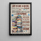 Reading Book Canvas Painting, Life Is Not A Book Wall Art Decor, Poster Gift For Reading Lovers