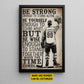 Personalized Hockey Canvas Painting, Sports Quotes Wall Art Decor, Be Strong Be Yourself Poster Gift For Hockey Lovers, Hockey Boys