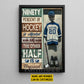 Personalized Hockey Canvas Painting, Ninety Percent Of Hockey Is Mental Sports Wall Art Decor, Poster Gift For Hockey Lovers