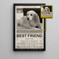Personalized Photo Pet Die Canvas Painting, Best Friend Wall Art Decor, Poster Gift For Pet Lovers