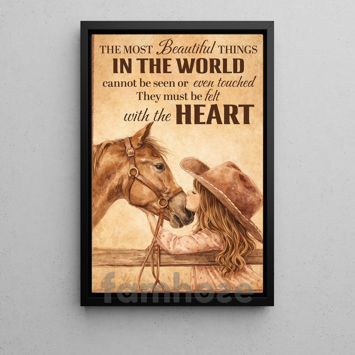 Horse Riding Girl Canvas Painting, The Most Beautiful Things In The World Wall Art Decor, Poster Gift For Horse Girl