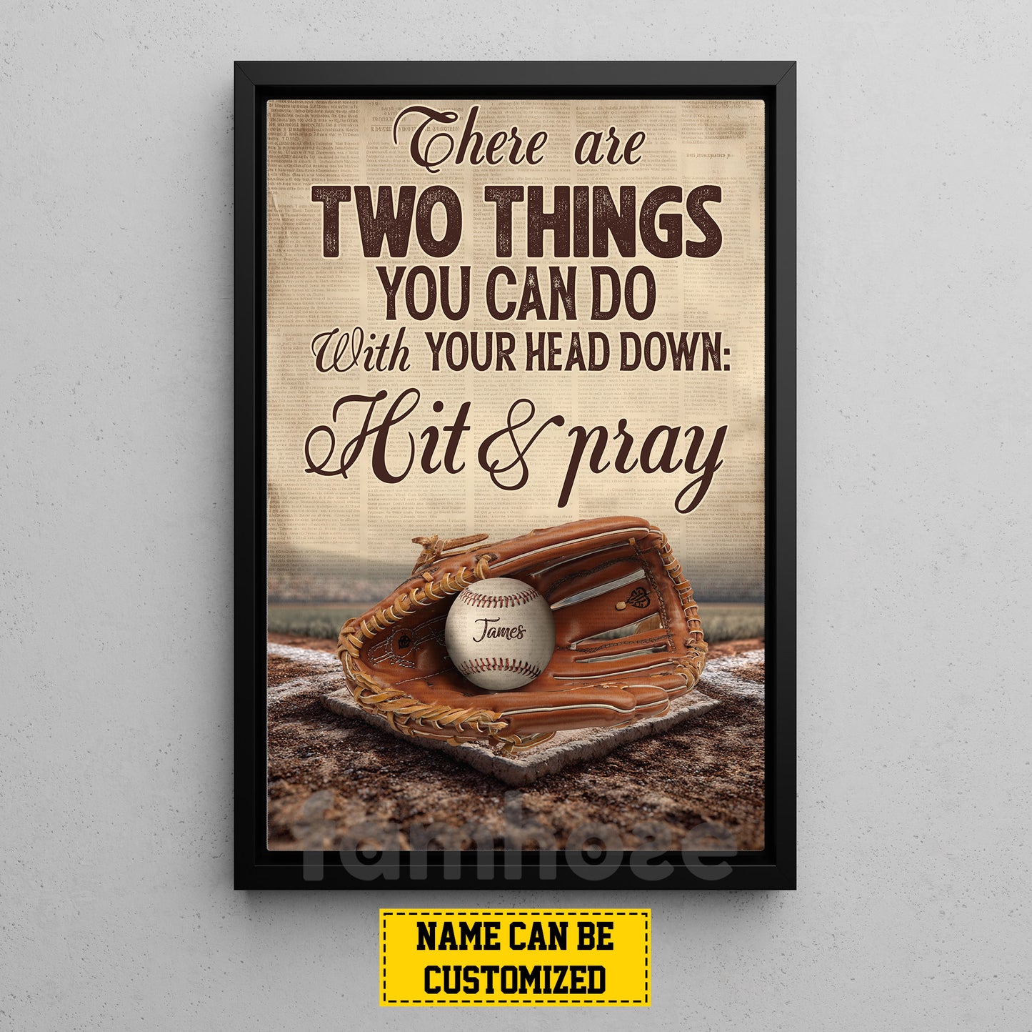 Personalized Baseball Canvas Painting, There Are Two Things You Can Do Sport Wall Art Decor, Poster Gift For Baseball Lovers