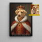 Personalized Victorian Dog Canvas Painting, Royal Dog Portrait Wall Art Decor, Poster Gift For Dog Lovers