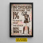 Personalized Motivational Soccer Girl Canvas Painting, In Order To Become The 1% You Must Do What The Other 99% Won't, Sports Wall Art Decor, Poster Gift For Soccer Lovers, Soccer Players