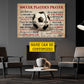 Personalized Soccer God Canvas Painting, Soccer Player's Prayer Sport Wall Art Decor, Poster Gift For Soccer Lover