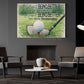 Motivational Golf Canvas Painting, It's Not About Being Better Than Someone Else Sport Wall Art Decor, Poster Gift For Golf Lover