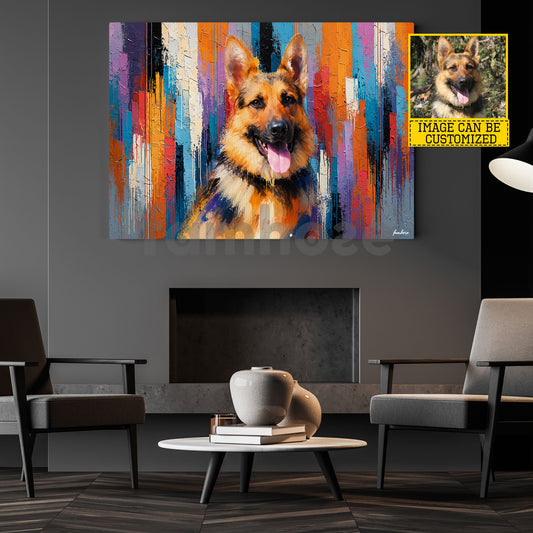 Personalized Dog Canvas Painting, Loyal Soul In Living Color Wall Art Decors, Poster Gift For Dog Lover