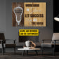 Personalized Lacrosse Canvas Painting, Work Hard In Silence Sport Wall Art Decor, Poster Gift For Lacrosse Lovers