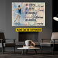 Motivational Personalized Ice Skating Girl Canvas Painting, Be Strong Brave Humble And Badass Sport Wall Art Decor, Poster Gift For Ice Skating Lovers