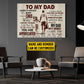 Personalized Volleyball Dad Girl Canvas Painting, To My Dad  I Know It's Not Easy Sport Wall Art Decor, Poster Gift For Volleyball Lovers