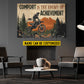Motivational Personalized Motocross Canvas Painting, Comfort Is The Enemy Of Achievement Sport Wall Art Decor, Poster Gift For Motocross Lovers