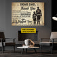 Personalized Hockey Dad Son Canvas Painting, Dear Dad Thank You Sport Wall Art Decor, Poster Father's Day Gift For Hockey Lovers