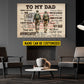 Personalized Army Dad Son Canvas Painting, To My Dad You Are Appreciated Wall Art Decor, Poster Father's Day Gift For Army Lovers