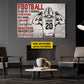 Personalized Football Boy Canvas Painting, Football Is Like Life Inspirational Quotes Wall Art Decor, Poster Gift For Football Lovers