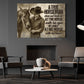 Cowboy Horse Riding Canvas Painting, A True Horseman Looks At His Horse With His Heart Wall Art Decor, Poster Gift For Cowboy Lovers