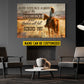 Motivational Personalized Cowgirl Canvas Painting, Keep Your Face Always Toward The Sunshine Wall Art Decor, Poster Gift For Cowgirl