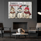 Funny Christmas Canvas Painting, There's Snowplace Like Home Wall Art Decor, Xmas Poster Gift For Snowman Lovers
