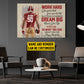 Personalized Football Boy Canvas Painting, Success Is Earned Dream Big Sport Wall Art Decor, Poster Gift For Football Lovers, Football Players