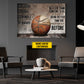 Personalized Motivational Basketball Canvas Painting, Be Strong Be Brave Be Humble, Sports Quotes Wall Art Decor, Poster Gift For Basketball Lovers