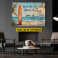 Funny Personalized Surfing Canvas Painting, Live In The Sunshine Wall Art Decor, Poster Gift For Surfing Lovers