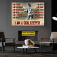Personalized Goalkeeper Girl Canvas Painting, I Am A Goalkeeper, Sports Quotes Wall Art Decor, Poster Gift For Soccer Lovers