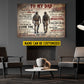 Personalized Army Dad Son Canvas Painting, To My Dad For All The Times That I Forgot To Thank You Wall Art Decor, Poster Father's Day Gift For Army Lovers