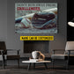 Motivational Personalized Baseball Canvas Painting, Don't Run Away From Challenges Sport Wall Art Decor, Poster Gift For Baseball Lovers
