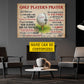 Personalized Golf God Canvas Painting, Golf Player's Prayer Sport Wall Art Decor, Poster Gift For Golf Lover