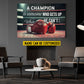 Motivational Personalized Boxing Canvas Painting, A Champion Is Someone Who Gets Up When He Can't Sport Wall Art Decor, Poster Gift For Boxing Lovers