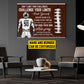 Personalized Football Boy Canvas Painting, Don't Limit Your Challenges Sport Wall Art Decor, Poster Gift For Football Lovers