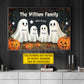 Personalized Halloween Family Ghost Canvas Painting, Ghost Family Wall Art Decor, Spooky Season Poster Gift For Ghost Lovers