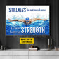 Motivational Personalized Swimming Man Canvas Painting, Stillness Is Not Weakness It's Focus Gathering Strength Sport Wall Art Decor, Poster Gift For Swimming Lovers