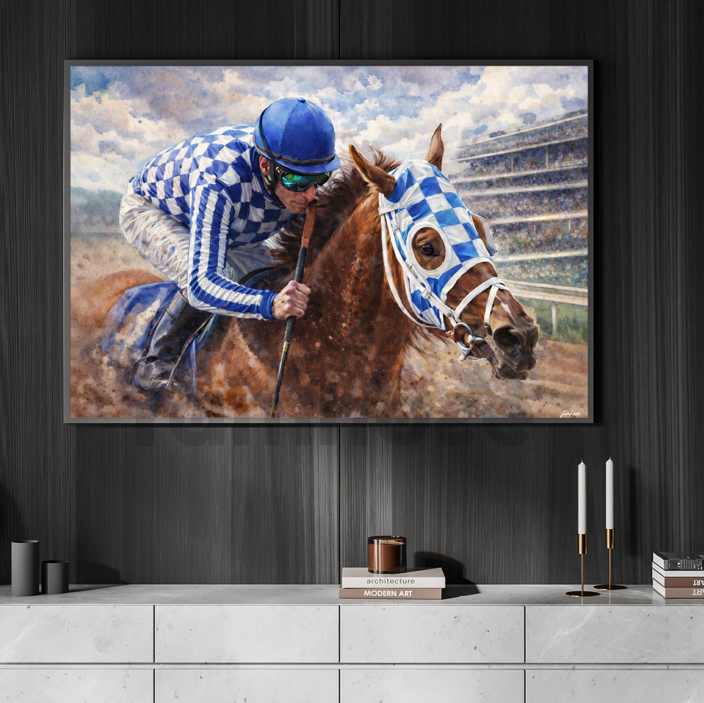 Secretariat Canvas Painting, 1973 Triple Crown Champion Wall Art Decor, Poster Gift For Horse Racing Lovers