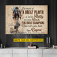 Personalized Cycling Canvas Painting, The Great Champions Have All Come Back From Defeat Sport Wall Art Decor, Poster Gift For Cycling Lovers
