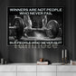 Winners Are Not People Who Never Fail Who Never Quit, Motivational Wall Art Decor, Inspirational Sports Canvas Painting, Poster Gift For Gym Lovers