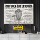 Motivational Personalized Disc Golf Canvas Painting, Disc Golf Life Lessons Sport Wall Art Decor, Poster Gift For Disc Golf Lovers