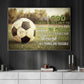 Motivational Soccer Canvas Painting, There Is No Limit Sport Wall Art Decor, Poster Gift For Soccer Lovers