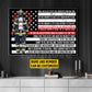 Personalized Firefighter Canvas Painting, Firefighter's Prayer Motivation Quotes Wall Art Decor, Poster Gift For Firefighter Lovers
